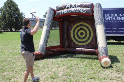 Axe Throwing Inflatable Game Footy Jumping Castles