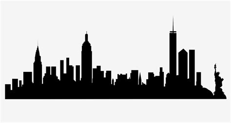New York City Skyline Silhouette Free Svg Free Svg