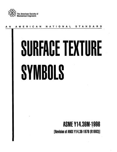 Ansiasme Y1436m 1996 R2002 Surface Texture Symbols