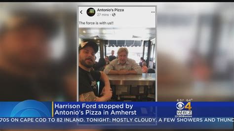 Harrison Ford Visits Antonios Pizza In Amherst Youtube