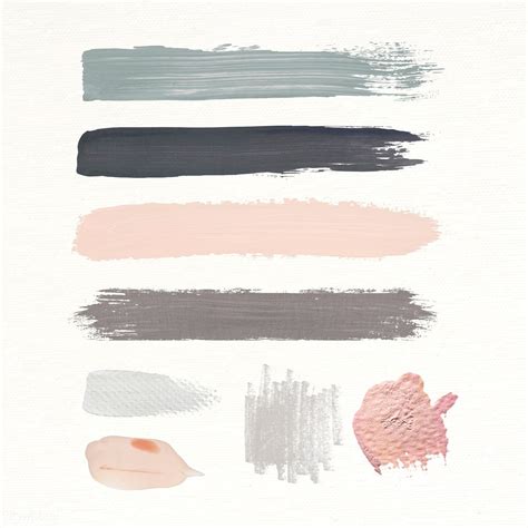 Pastel Brush Strokes Vector Collection Premium Image By