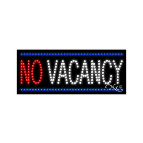 New No Vacancy 27x11 Border Solid And Animated Led Sign Wcustom