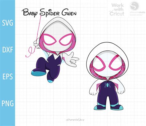 SVG Baby Spider Gwen Svg Cut File Spidey Girl Superhero | Etsy
