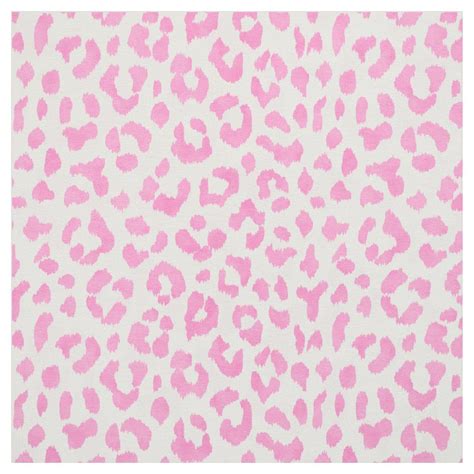 Chic Girly Light Pink Cheetah Print Pattern Fabric Cheetah Print