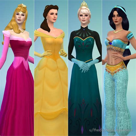 My Various Sims Dressed Up As Disney Princesses Recently Found A