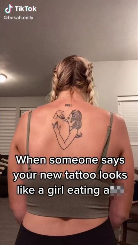 Womans Well Meaning Guardian Angel Tattoo Looks Like A Lewd Sex Act
