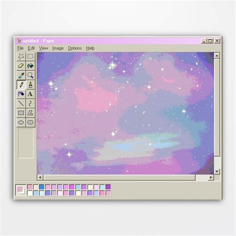 Starryskiesms Paint Microsoft Windows 95 Vaporwave Etsy Vaporwave