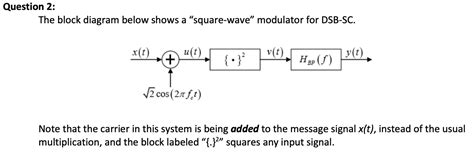 Solved Question 2 The Block Diagram Below Shows A