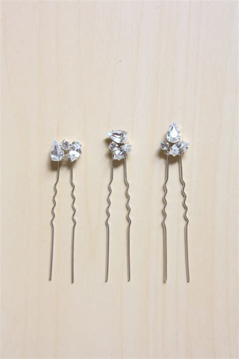 Diy rhinestone studded hair accessories. Diamante Hair Pins - Make and Fable