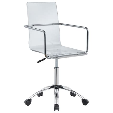 Coaster Office Chairs Acrylic Office Chair With Steel Base A1