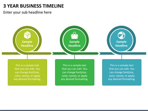 3 Year Business Timeline Powerpoint Template Ppt Slides