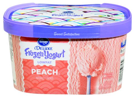 Kroger Deluxe Lowfat Peach Frozen Yogurt Fl Oz Kroger