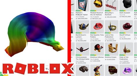 Top 10 Most Expensive Items In Roblox Youtube