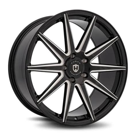 Set Of 4 Custom 20 Inch Wheels Rims 5x112 Staggered Black Milled Bmw