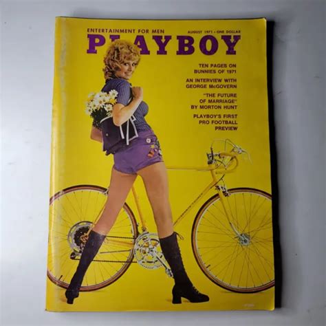 Vintage Playboy Magazine August Cathy Rowland Bunnies Of George Mcgovern Picclick