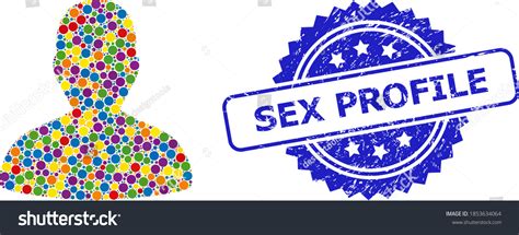 Round Dot Collage User Sex Profile Stock Vector Royalty Free