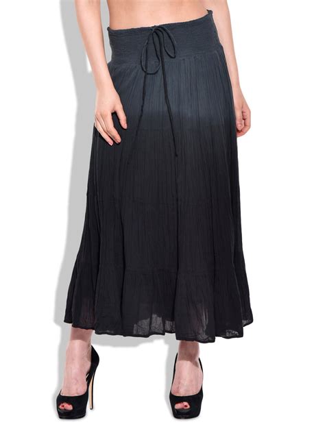 Buy Online Black Cotton Skirts From Skirts And Shorts For Women By Eves