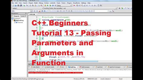 That is, a parameter is an element of a system that is useful, or critical, when identifying the system, or when evaluating its performance, status, condition. C++ Tutorial for Beginners 13 - Passing Parameters and ...