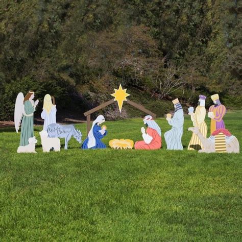 Complete Outdoor Nativity Set Christmas