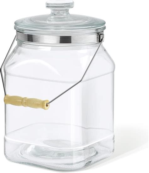 Daitouge 1 3 Gallon Wide Mouth Glass Jars With Lids Heavy Duty Glass