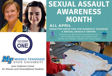 Mtsu Observes Sexual Assault Awareness Month With April Activities