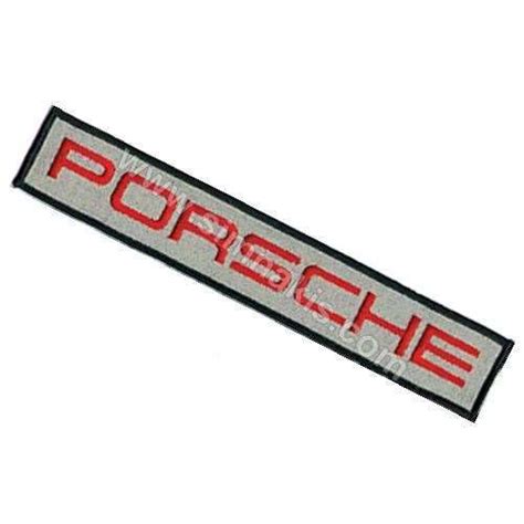 Porsche Yazısı Nakış İşleme Arma Amblem Patch Logo Gri 11×2 Cm Sim