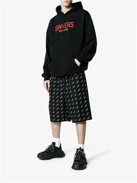 Find born sinner hoodie from a vast selection of men's clothing. Balenciaga Cotton Sinners Hoodie in Black for Men - Lyst
