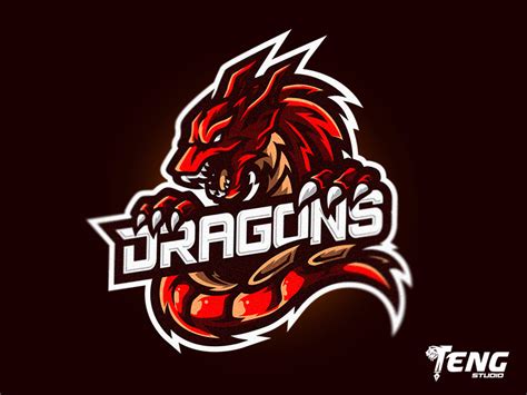 Dragons Longuet23 Logo Mascot Vector Esportsport By Teng Studio On