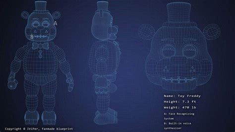 Blueprints De Alguns Personagens De Fnaf 2 Five Nights At Freddys Pt