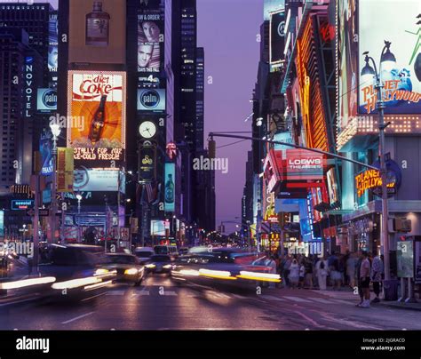 2001 Historical Street Scene Times Square Manhattan New York City Usa