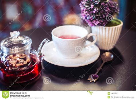 Still Life Herbal Fruit Tea With Stock Image Image Of Refreshment