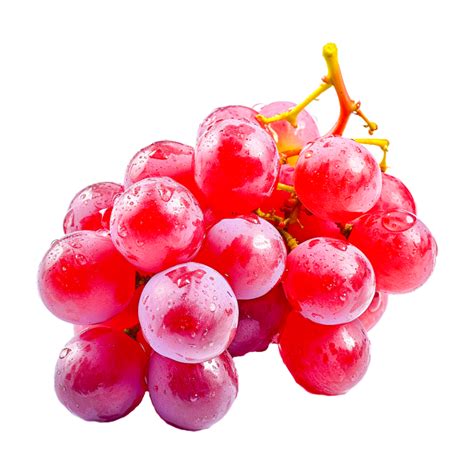 Fresh Red Grape With Leaves Ai Generative 24488922 Png