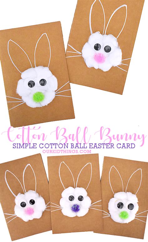 Cotton Ball Easter Bunny Card Artofit