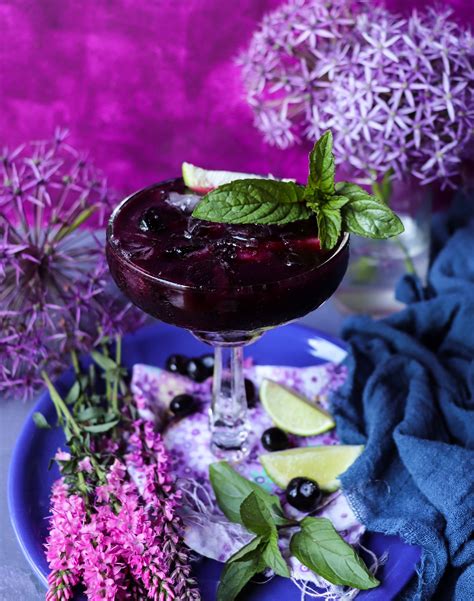 Blueberry Gin Cocktail Or Blueberry Gin Triple Sec Cocktail