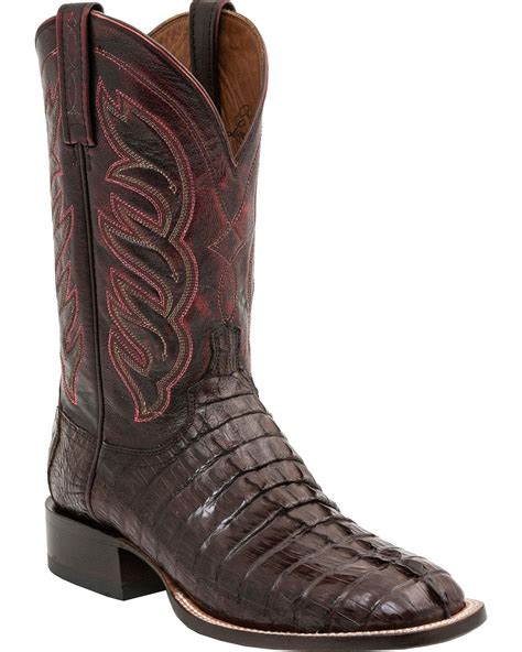 Lucchese Mens Hornback Caiman Tail Exotic Boots Boot Barn