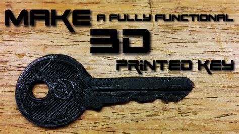 How To Make A 3d Printed Key Youtube