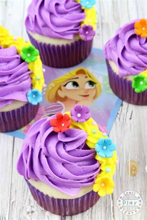 Character measures 2.5 and has a lollipop insert of 4. Rapunzel Cupcakes Party Food Idea - Craft Play Learn