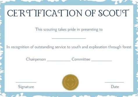 Pin On Scout Certificate Templates