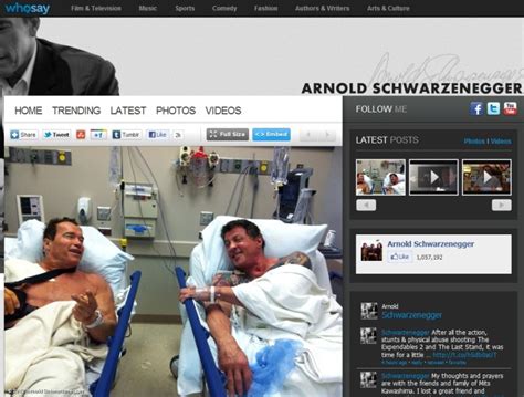 Schwarzenegger And Stallone Unexpectedly Reunite In The Hospital