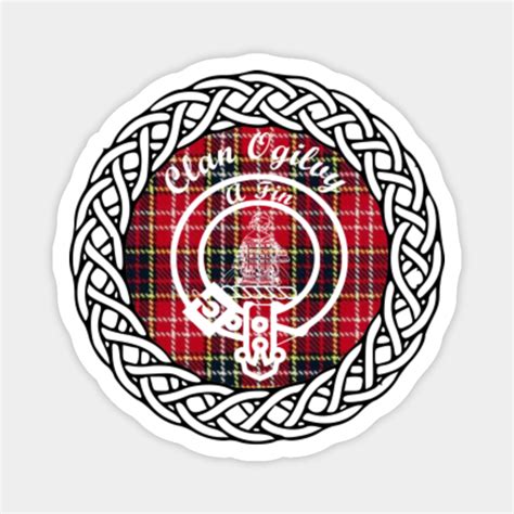 Clan Ogilvy Surname Last Name Tartan Crest Badge Ogilvy Imán