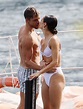 Derek Hough, wife Hayley Erbert kiss in swimsuits on honeymoon