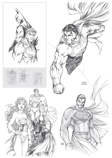 Michael Turner Sketch Book The Heroic Years Drawing Superheroes Dc