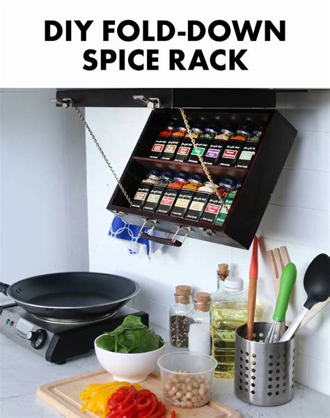 This Fold Down Spice Rack Is Perfect For Cooks With A Small Kitchen
