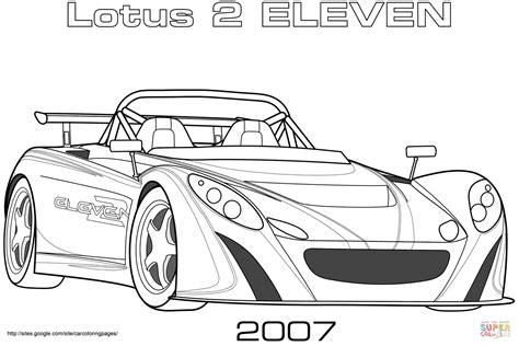 Raceautos kleurplaten race auto shshiinfo. 2007 Lotus 2 ELEVEN coloring page | Free Printable ...