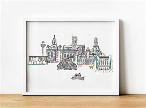 Liverpool Landmarks Print Grace Emily Liverpool T Company