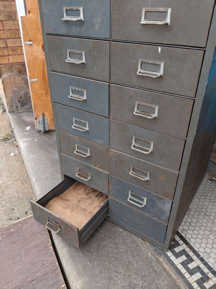 Vintage 14 Drawer Cole Steel File Cabinet Bid On Estates