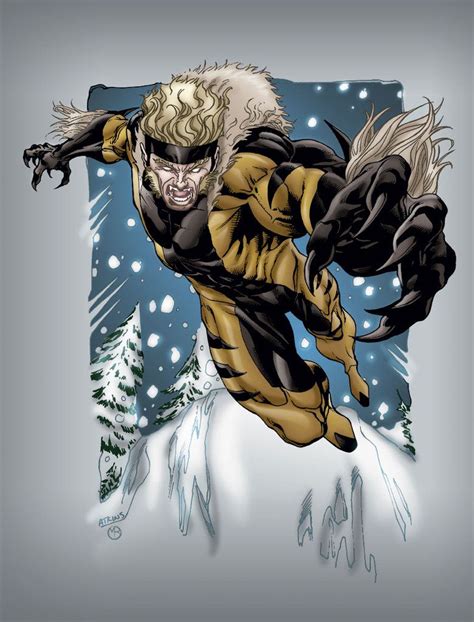 Sabertooth Art By Robert Atkins Color By Marc Bourcier Wolverine