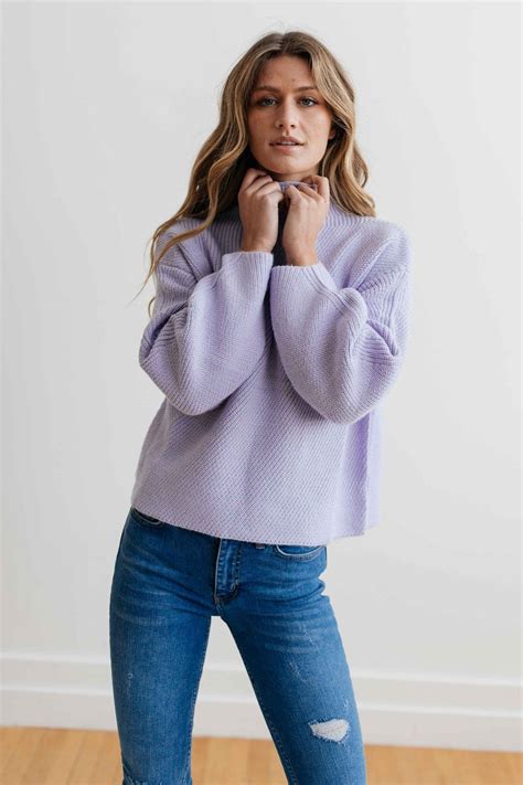 Raya Sweater In Lavender Robbie Co Sweaters Fashion Lavender