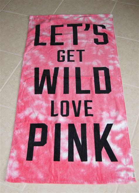 Victorias Secret Love Pink Beach Pool Towel Pink Tie Dye Nwt Vspink