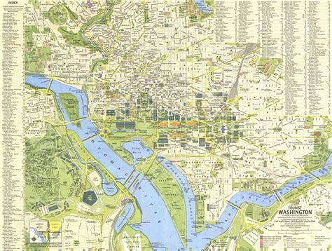 Tourist Washington Dc Map 1964